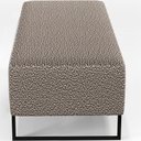 Ver imagem 6 de Puff Decorativo Sala de Estar Bali W01 Base Ferro 120x50 cm Bouclê Bege - Lyam Decor