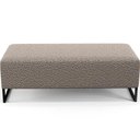 Ver imagem 7 de Puff Decorativo Sala de Estar Bali W01 Base Ferro 120x50 cm Bouclê Bege - Lyam Decor