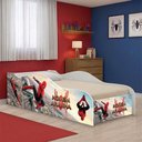 Ver imagem 2 de Cama Carro Mini Infantil Homem Aranha com Colchão D18 Temática Decorativa para Quarto Infantil Kids