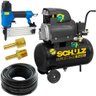 COMPRESSOR AR 8,6 PÉS 25L SCHULZ COM PINADOR + KIT ACESSÓRIOS - 1