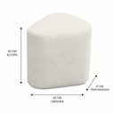 Ver imagem 2 de Puff Organicos Tecido Boucle Branco Puffe Decorativo para Sala Quarto Closet