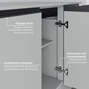 Ver mais imagens de Balcão de Pia Planejado 120cm com Tampo Nara CabeCasa MadeiraOriginals Cinza