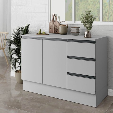 Balcão de Pia 120cm com Tampo Nara CabeCasa MadeiraOriginals