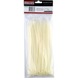 Abraçadeira Nylon Enforca Gato Branca 200x2,5mm com 100 - Starfer - 3