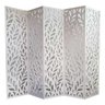 Biombo 5 Folhas 215x180cm MDF Modelo 27 Branco Vazado - 1