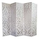 Ver imagem 1 de Biombo 5 Folhas 215x180cm MDF Modelo 27 Branco Vazado