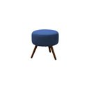 Ver imagem 5 de Kit Namoradeira + 1 Poltrona Decorativa Aurora + Puff Redondo Suede Azul Marinho Pés Madeira Ms Deco