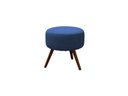 Ver imagem 5 de Kit Namoradeira + 1 Poltrona Decorativa Aurora + Puff Redondo Suede Azul Marinho Pés Madeira Ms Deco