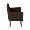 Ver imagem 4 de Kit 2 Poltrona Para sala de Estar Lina Corino Marrom - Móveis Mafer