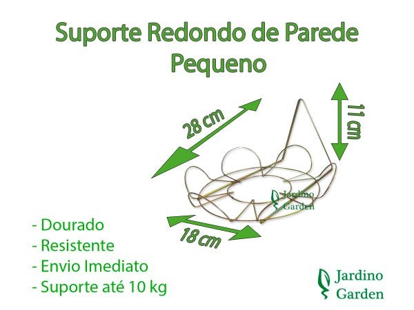 SUPORTE DE METAL DE PAREDE PARA VASOS 2 UND PEQUENO NOVO - 2