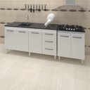 Ver imagem 6 de Balcao Pia 160cm e Cooktop 5 Bocas Branco Mobbs