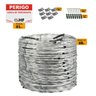 Cerca concertina dupla galvanizada eletrificada 45cm caixa para 08 metros (56 voltas) - 1