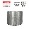 Cerca concertina dupla inox 45cm caixa para 15 metros com kit de instalação (120 voltas) - 3