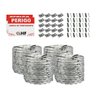 Cerca concertina dupla galvanizada eletrificada 45cm caixa para 20 metros (160 voltas) - 1