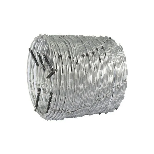 Cerca concertina dupla galvanizada eletrificada 45cm caixa para 20