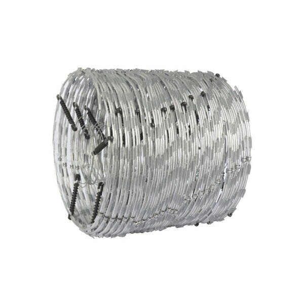 Cerca concertina dupla galvanizada eletrificada 45cm caixa para 10 metros (80 voltas) - 8