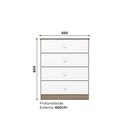 Ver imagem 5 de Dormitório Infantil Labirinto Guarda Roupa, Cômoda e Berço Rústico/Branco com Colchão Baby