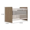 Ver imagem 4 de Dormitório Infantil Labirinto Guarda Roupa, Cômoda e Berço Rústico/Branco com Colchão Baby