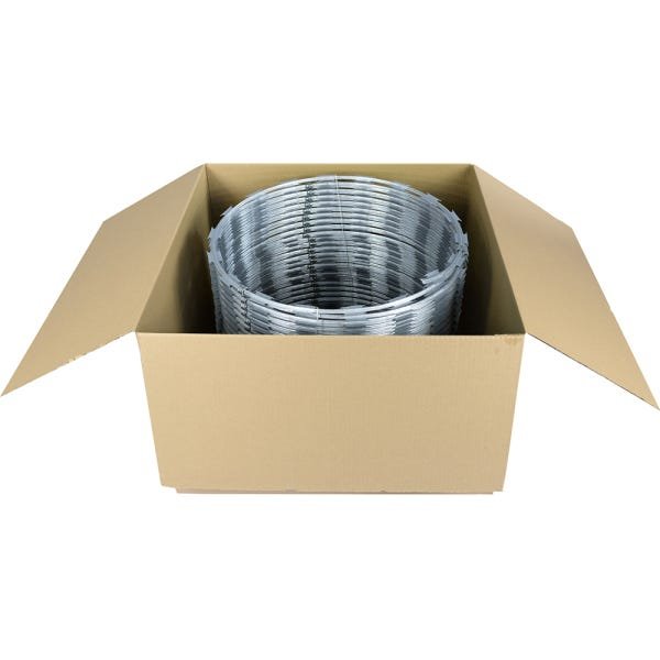 Cerca concertina dupla galvanizada 45cm caixa para 20 metros (160