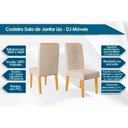 Ver imagem 3 de Conjunto: Mesa Sala Jantar Hera Tampo Madeirado C/ Vidro Reto 120x90cm e 4 Cadeiras Lia Cedro/off