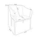 Ver imagem 2 de Kit 3 Cadeiras para Sala de Jantar Estar Living Olívia L02 Linho Cinza - Lyam Decor