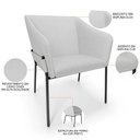 Ver imagem 4 de Kit 3 Cadeiras para Sala de Jantar Estar Living Olívia L02 Linho Cinza - Lyam Decor