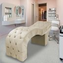 Ver imagem 2 de Maca Estética Estofada Reclinável Ergonômica Veludo Marilia:bege