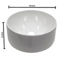 Ver imagem 3 de Cuba Para Banheiro em Mármore Sintético Domo Branca - Cozimax