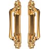 Puxador Duplo Mozart 215mm Dourado Escovado Porta Pivotante Correr Passagem Madeira Vidro Colonial C - 1