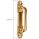 Ver imagem 4 de Puxador Duplo Mozart 215mm Dourado Escovado Porta Pivotante Correr Passagem Madeira Vidro Colonial C