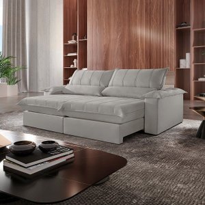 Sofá Retrátil Reclinável Genova 2,40 Metros 4 Lugares