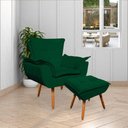 Ver imagem 6 de Poltrona Decorativa Pés Palito Charger Suede Verde