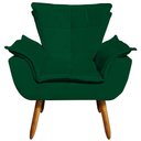 Ver imagem 2 de Poltrona Decorativa Pés Palito Charger Suede Verde