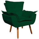 Ver imagem 1 de Poltrona Decorativa Pés Palito Charger Suede Verde