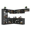 Ver imagem 6 de Armário de Cozinha Completa de Canto com Rodapé Veneza Multimóveis MP2083.895 Preto