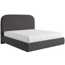 Ver imagem 2 de Cama Queen Flutuante com Cabeceira 160cm Aura W01 Linho Cinza Escuro - Lyam Decor