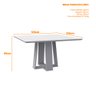 Mesa de Jantar Valencia 1,35X1,35 Ype/Off White New Ceval - 2