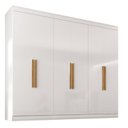 Ver imagem 2 de Guarda Roupa Casal 100% MDF 6 Portas 2 Gavetas Albert Branco