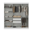 Ver imagem 7 de Guarda Roupa Casal 100% MDF 6 Portas 2 Gavetas Albert Branco