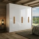 Ver imagem 1 de Guarda Roupa Casal 100% MDF 6 Portas 2 Gavetas Albert Branco