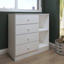 Ver imagem 3 de Quarto Infantil Completo Escotilha 5 Portas 7 Gavetas Branco - Panorama Móveis