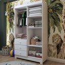 Ver imagem 2 de Quarto Infantil Completo Escotilha 5 Portas 7 Gavetas Branco - Panorama Móveis