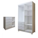 Ver imagem 5 de Quarto Infantil Completo Escotilha 5 Portas 7 Gavetas Branco - Panorama Móveis