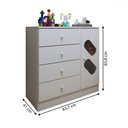 Ver imagem 7 de Quarto Infantil Completo Escotilha 5 Portas 7 Gavetas Branco - Panorama Móveis