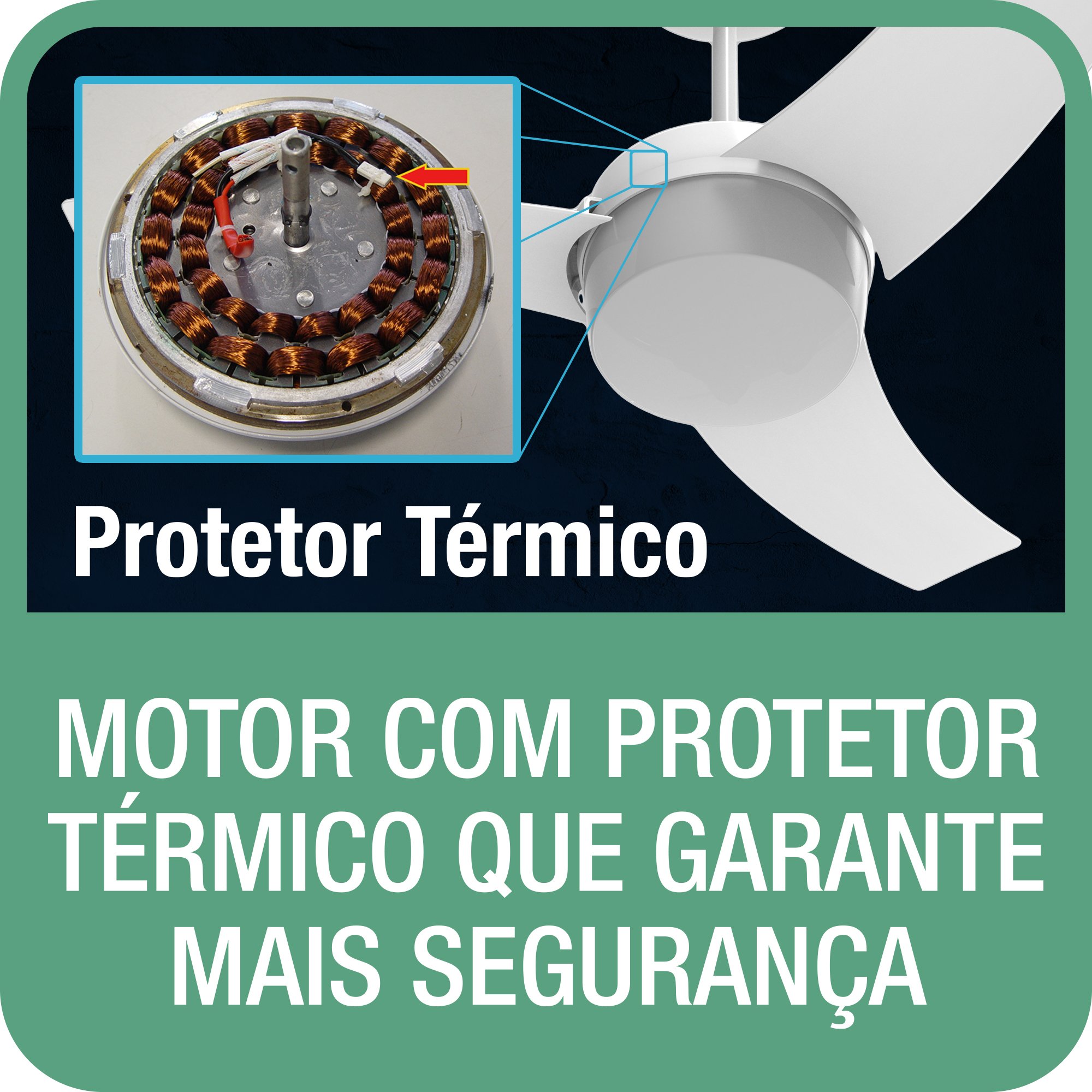 VENTILADOR DE TETO ALISEU WAVE COM CONTROLE DE PAREDE 220V - 12