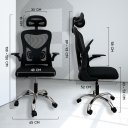 Ver imagem 3 de Cadeira de Escritorio Executivo Tela Mesh Ajuste Encosto
