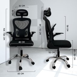 Cadeira de Escritorio Executivo Tela Mesh Ajuste Encosto - 3 Cadeira de Escritorio Executivo Tela Mesh Ajuste Encosto - 3