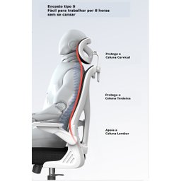 Cadeira de Escritorio Executivo Tela Mesh Ajuste Encosto - 6 Cadeira de Escritorio Executivo Tela Mesh Ajuste Encosto - 6