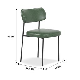Kit 2 Cadeiras Mona para Sala Jantar Gourmet em Aço e Couríssimo-edecasamoveis - 7
