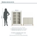Ver imagem 3 de Kit Cristaleira com Buffet Bend Frisado Principal Incolar Luna Metal Dourado